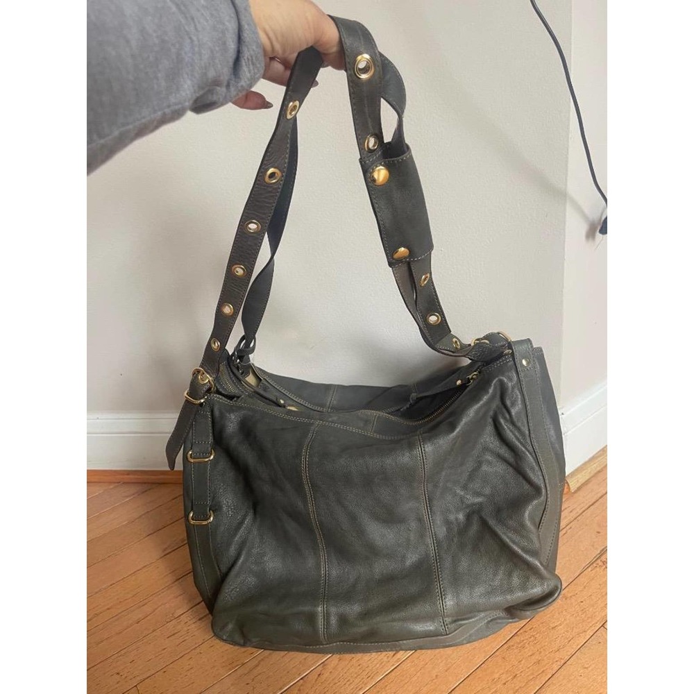 Rabeanco army green soft leather large bag (900